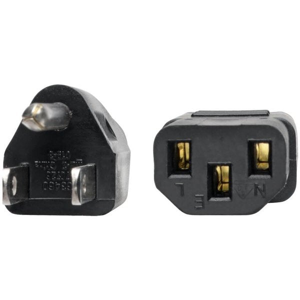 Power Cord, 5-15P to C13, 10A, 18AWG, 1ft