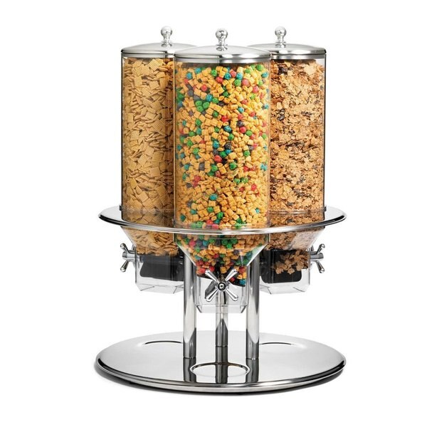 Cereal Dispenser, Triple, 50 oz.