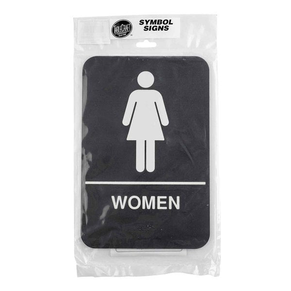 Braille Plst Sign, Women Restrm, ADA, 6