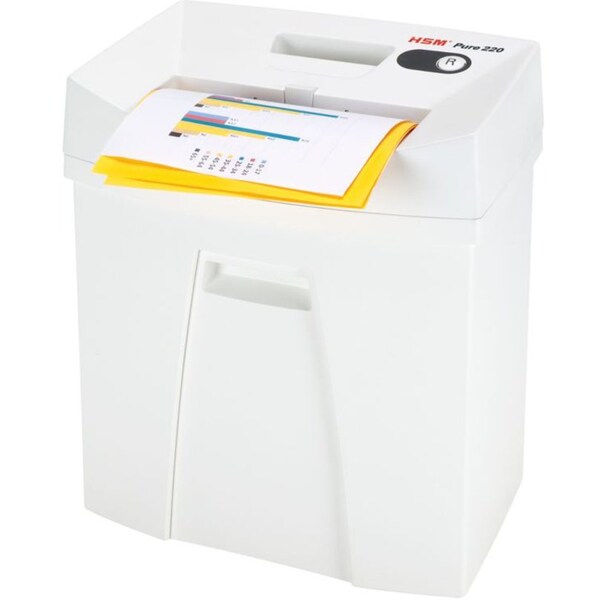 Paper Shredder, Strip-Cut, White, 5.3 gal.