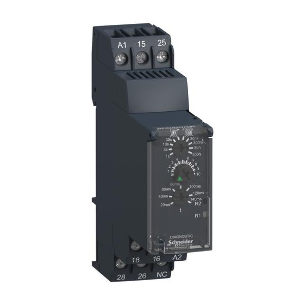 Timer, 24-240VAC/VDC, In 8A, Dpdt Out St