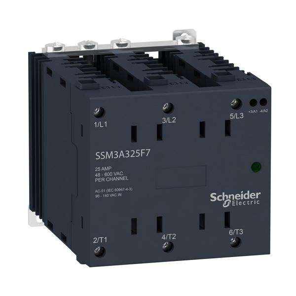 Ssr3 Ch, 25A@48-600VAC, ZC, 180-280VAC, 25 A, 48 to 600V AC, SSM3 Series