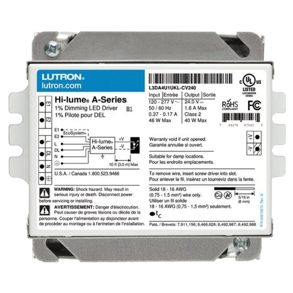 LED Driver, 24VDC, 120/277VAC, 170-370 mA