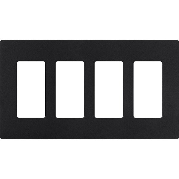 Designer Wall Plates, Number of Gangs: 4 Satin Finish, Midnight