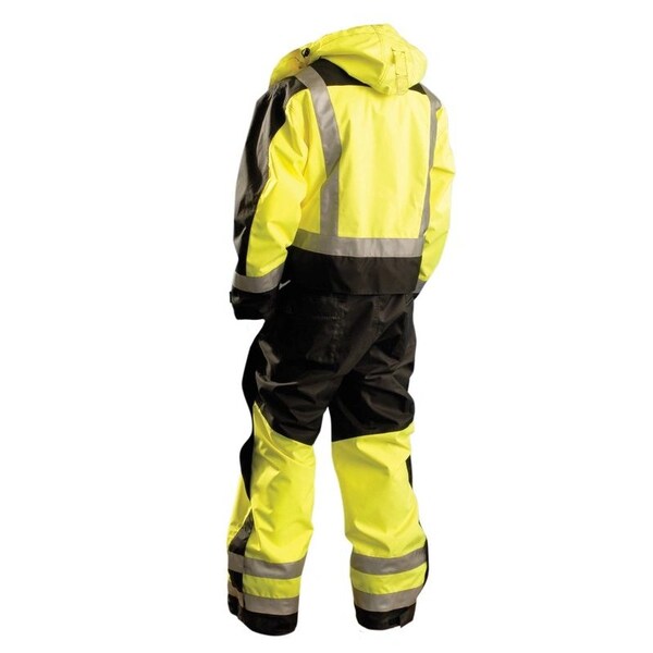 Coverall Rainsuit, Black/Yellow, 4XL