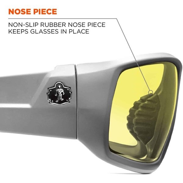 Safety Glasses, Yellow Scratch-Resistant