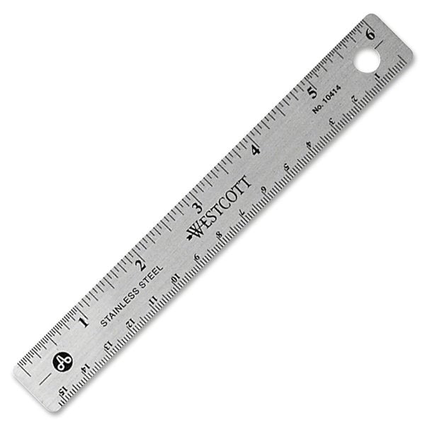 Ruler, 6 Inch, Stainless Steel