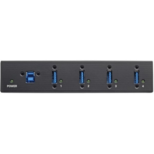 USB Hub, 4-Port, Industrial, 15KV ESD, Metal