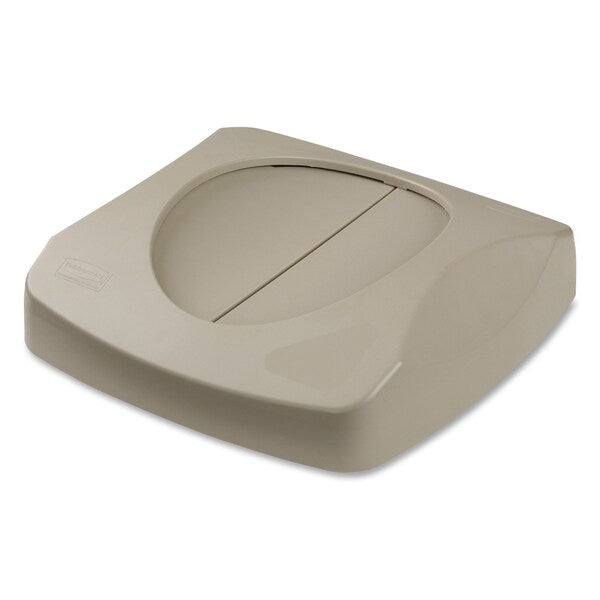 23 gal Swing Trash Can Lid, 16 in W/Dia, Beige, Resin, 1 Openings