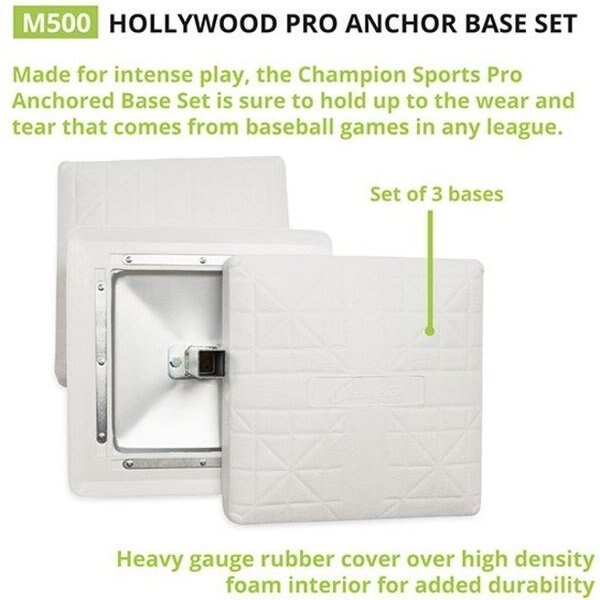 Pro Anchored Bases, 3pk, Rubber Cover, PK3
