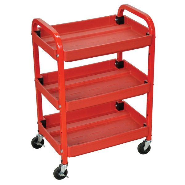 Thermoplastic Resin (Shelf)/High Density Polyethylene (Leg) (2) Raised, 3 Shelves, 95 lb