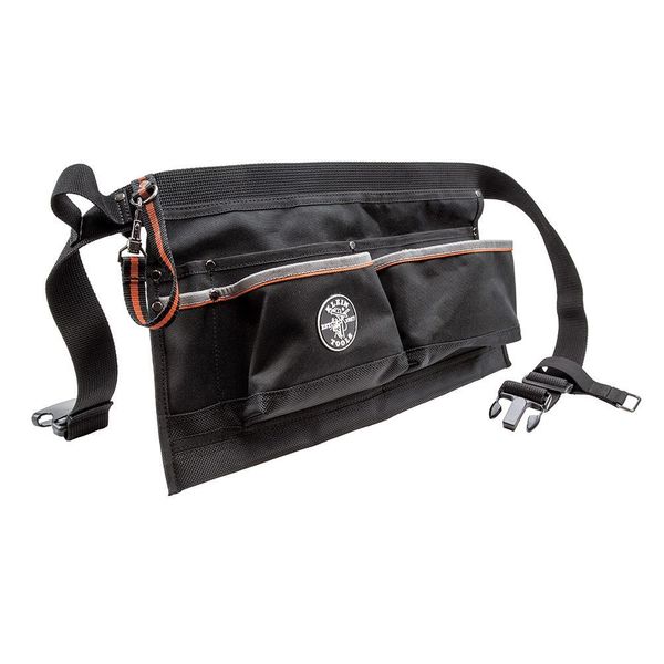 Black Ballistic Polyester Tool Belt, 6 Pockets