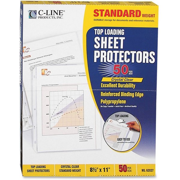 Sheet Protector, Clear Poly, PK50