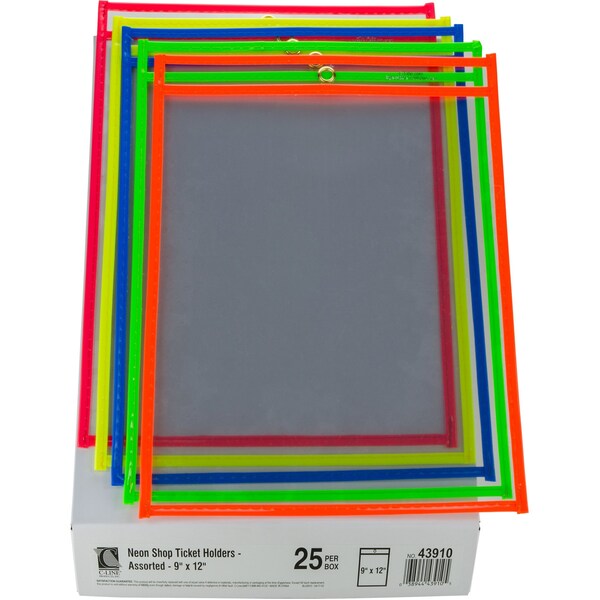 Shop Ticket Holder, Neon Color, 9x12