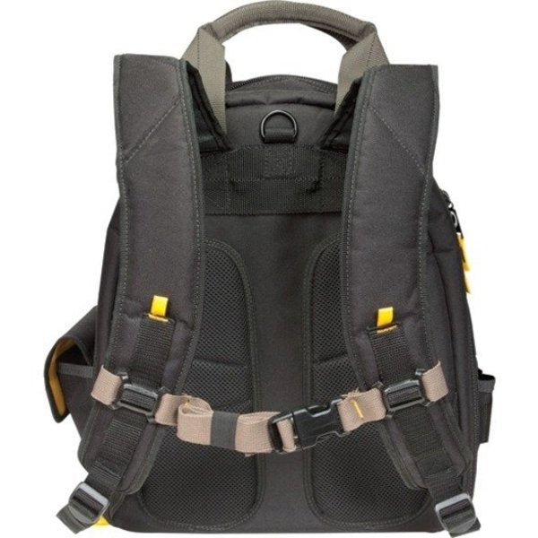Tool Backpack, Polyester, 30 Pockets, Black, 16