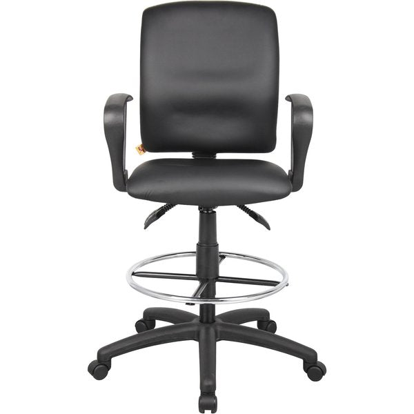 Multi-Function LeatherPlus Drafting Stool W/ Loop Arms
