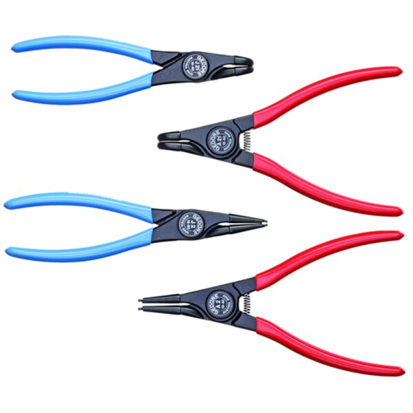 Pliers Set, 4 pcs., Material: GEDORE Chrome-Vanadium Special Hardened and Tempered Steel