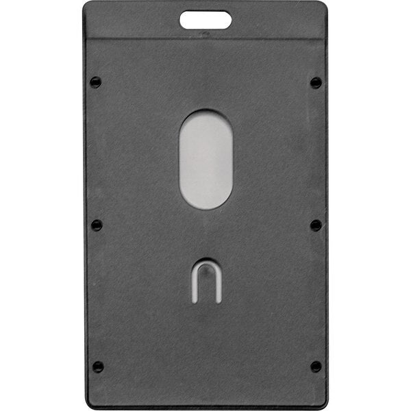 Vertical Rigid ID Badge Holder, Blk, PK6