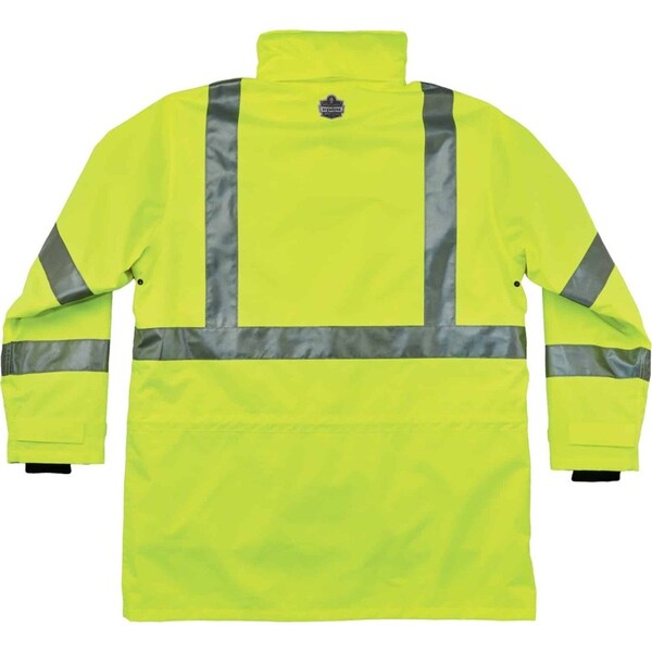 Large Insulated Hooded Jacket, Lime/Black