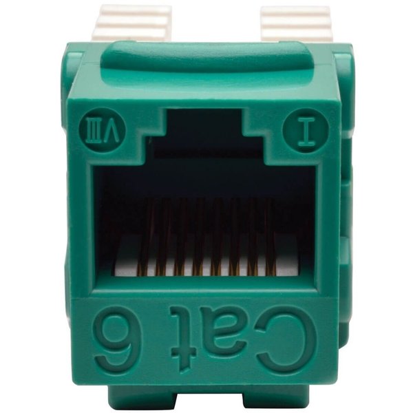Keystone Jack, Cat6/Cat5e, 110 Punch, Green