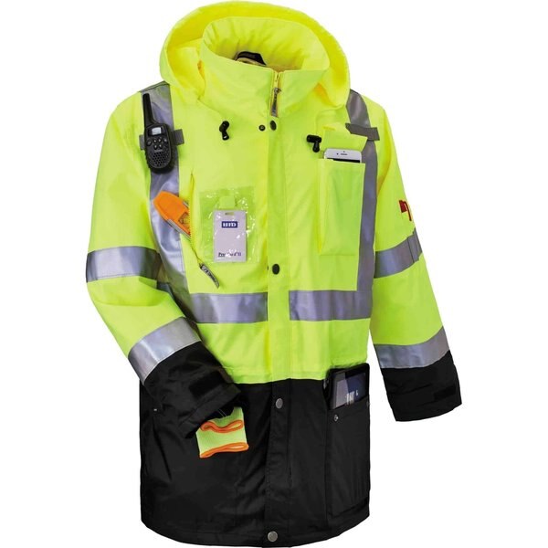Outer Shell Hi-Vis Jacket, Lime, 3XL