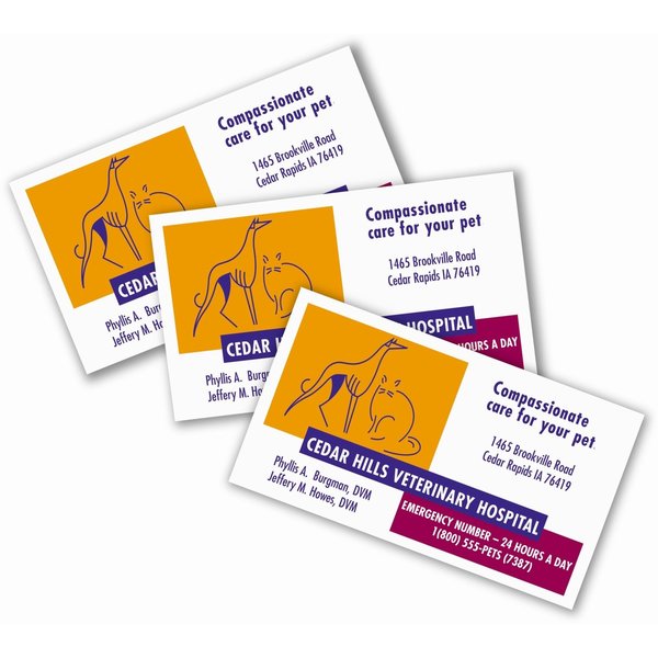 Magnetic Business Cards, Inkjet, Whi, PK30