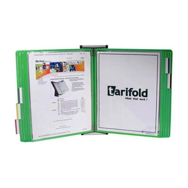 Document Wall Display Unit, 10 Green Pocket