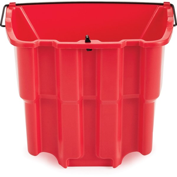 Oval Dirty Water Bucket, 14 in H, 10 in Dia, Red, Plastic