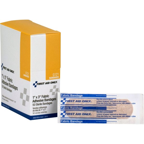 Adhesive Bandage, Fabric, 1 in. W, 50/Box