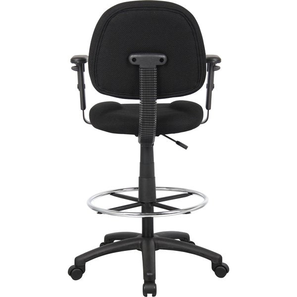Drafting Stool (B315-Bk) W/Footring And Adjustable Arms
