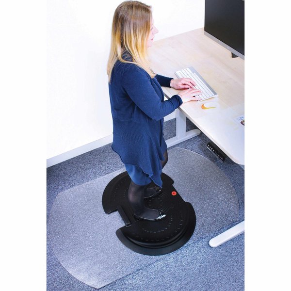 Chair Mat, Contoured, Without Floor, Clear