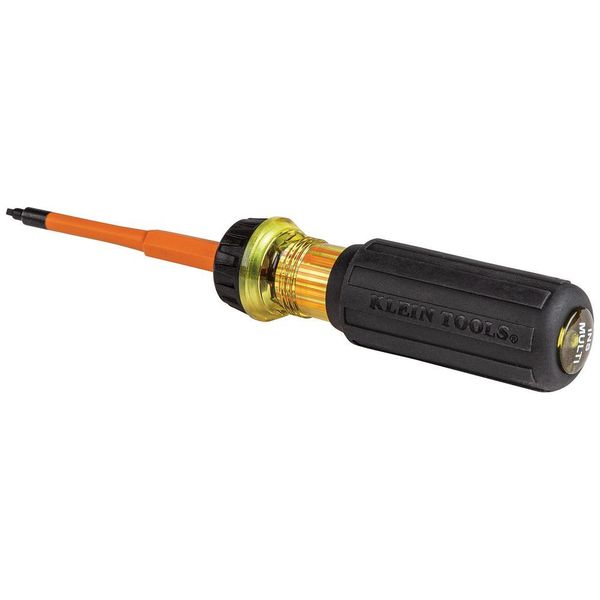 Flip-Blade Insulated Screwdriver, 2-in-1, Square Bit #1 and #2