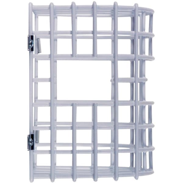 Wire Guard, White Steel, 6 in x 6 in, For Use With Beam Smoke Detector DS240 & DS241