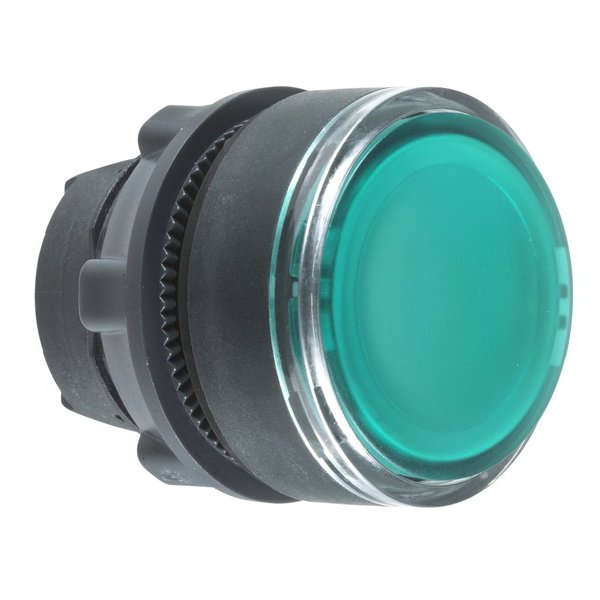 Green flush pushbutton head 022 spring r