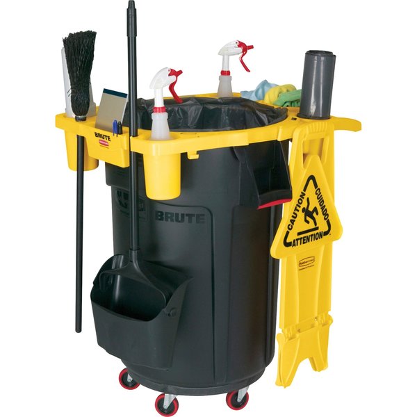 44 gal Rim Caddy, 26 1/2 in W/Dia, Yellow, Resin