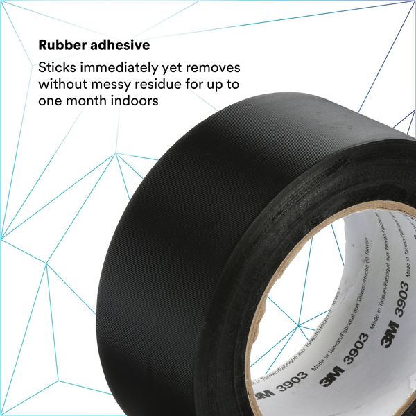 Duct Tape, 2 x 50 yd, 6.5 mil, Black, Vinyl