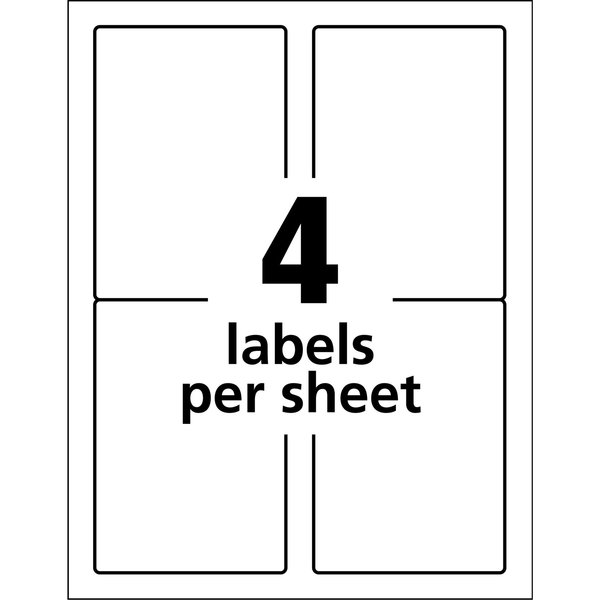 AveryÂ® Durable ID Labels with TrueBlockÂ® Technology, 61532, Laser, 5