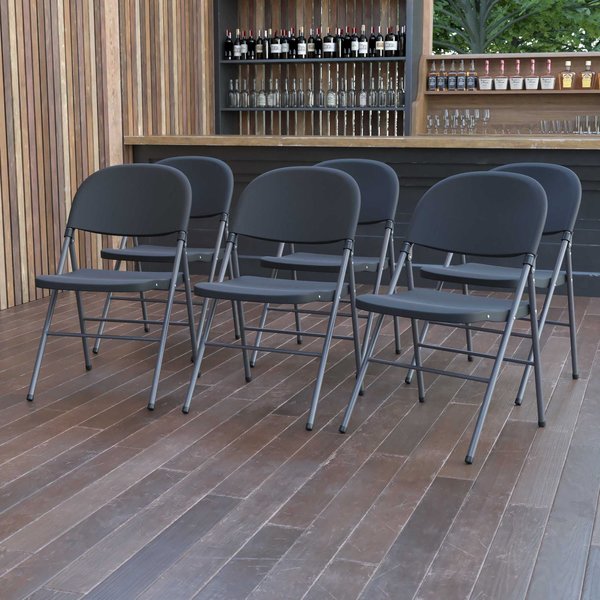 Black Plastic Folding Chair