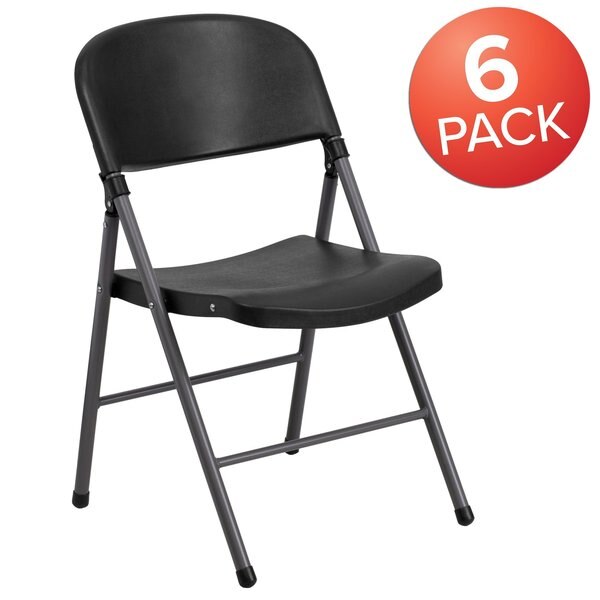 Black Plastic Folding Chair