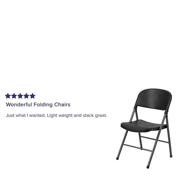 Black Plastic Folding Chair
