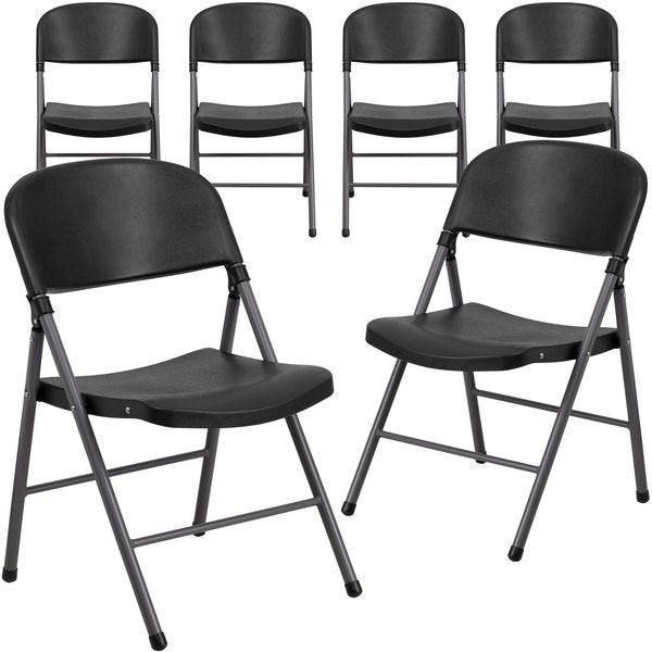 Black Plastic Folding Chair