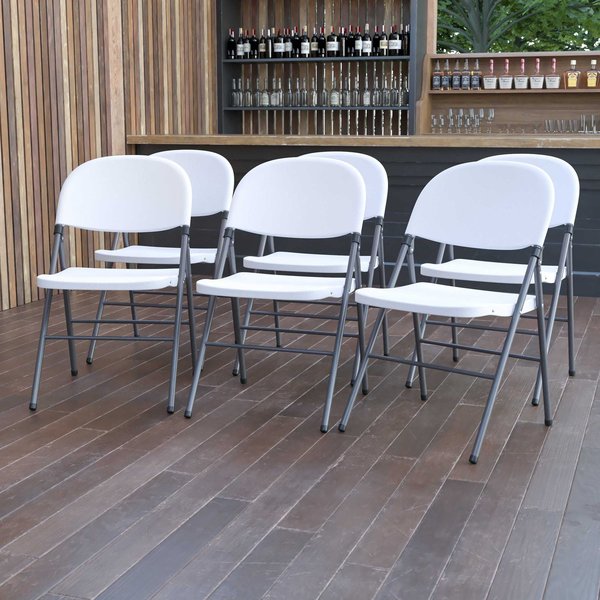 White Plastic Folding Chair