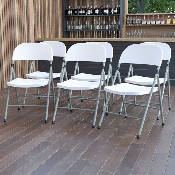 White Plastic Folding Chair