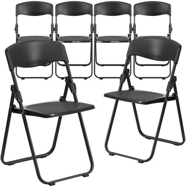 Black Plastic Folding Chair