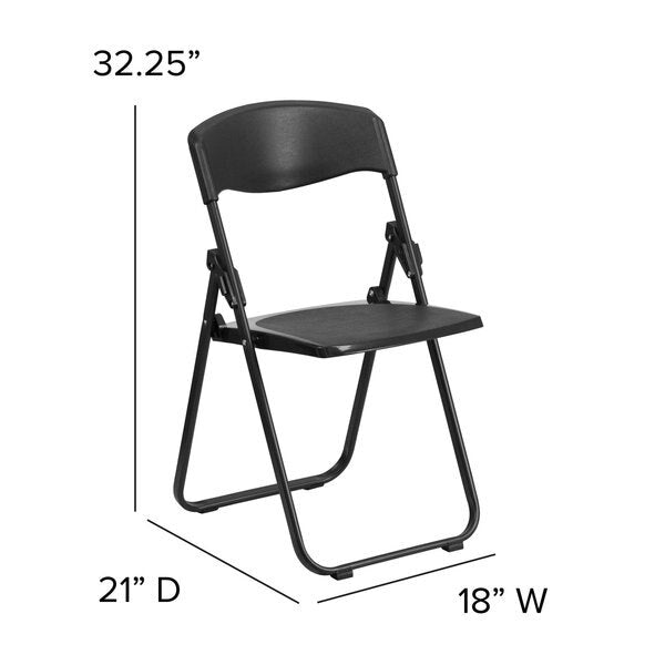 Black Plastic Folding Chair