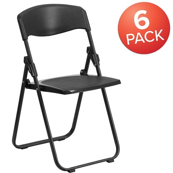 Black Plastic Folding Chair