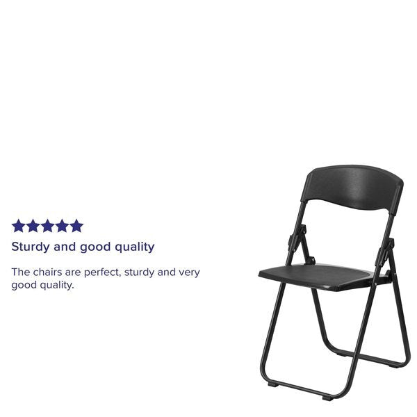 Black Plastic Folding Chair