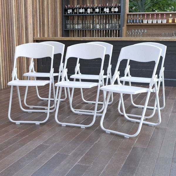 White Plastic Folding Chair