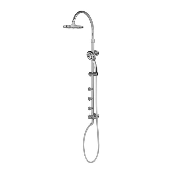 Shower System, Brass and ABS Shower Head: 8