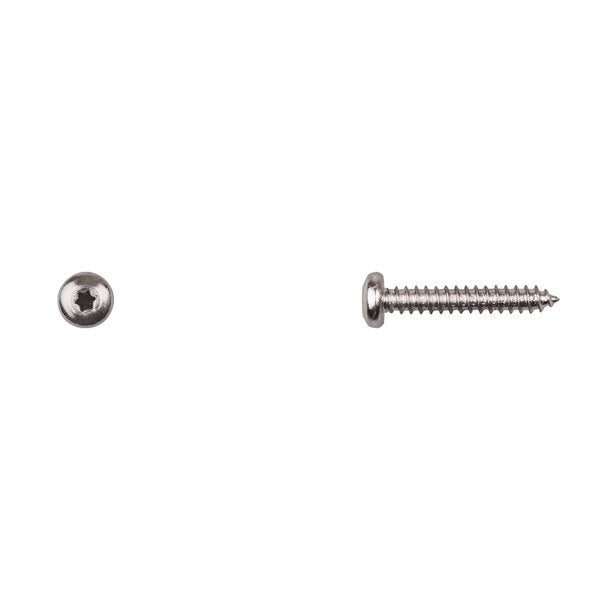 Chrome SS Torx Screws 4.2-1.41X25mm 8mm Pan Hd PK50
